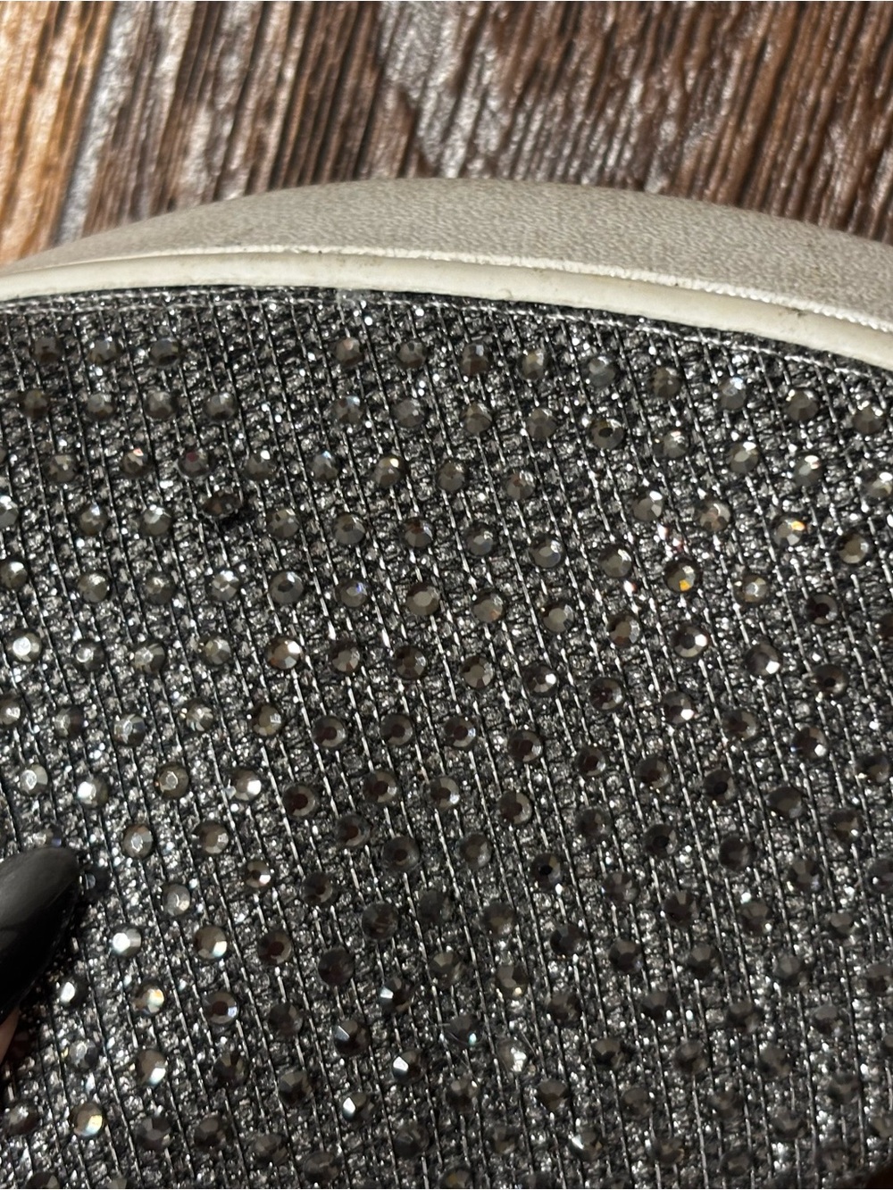 Michael Kors Women's Bedazzled Diamond Grey Metallic Silver Slip-On Sneakers - Picture 10 of 10
